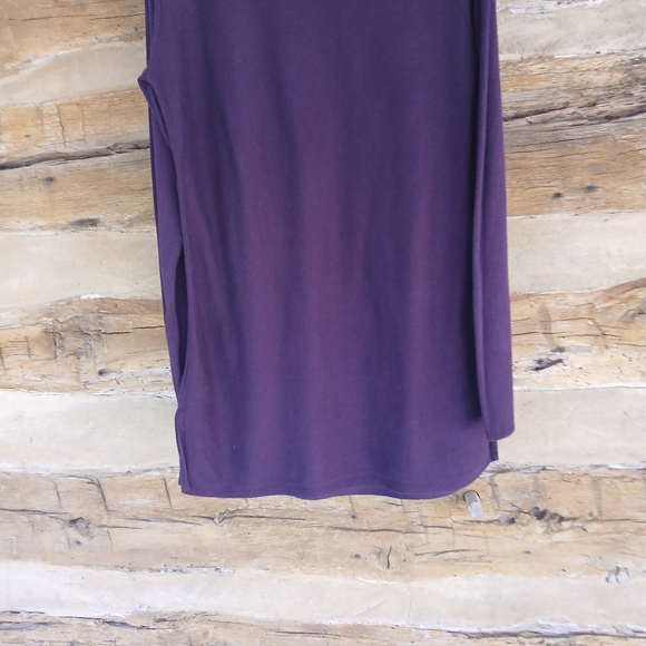 J. Jill Burgundy Boatneck Cotton/Rayon Tunic Length Sweater Size Small Tall - Picture 7 of 11